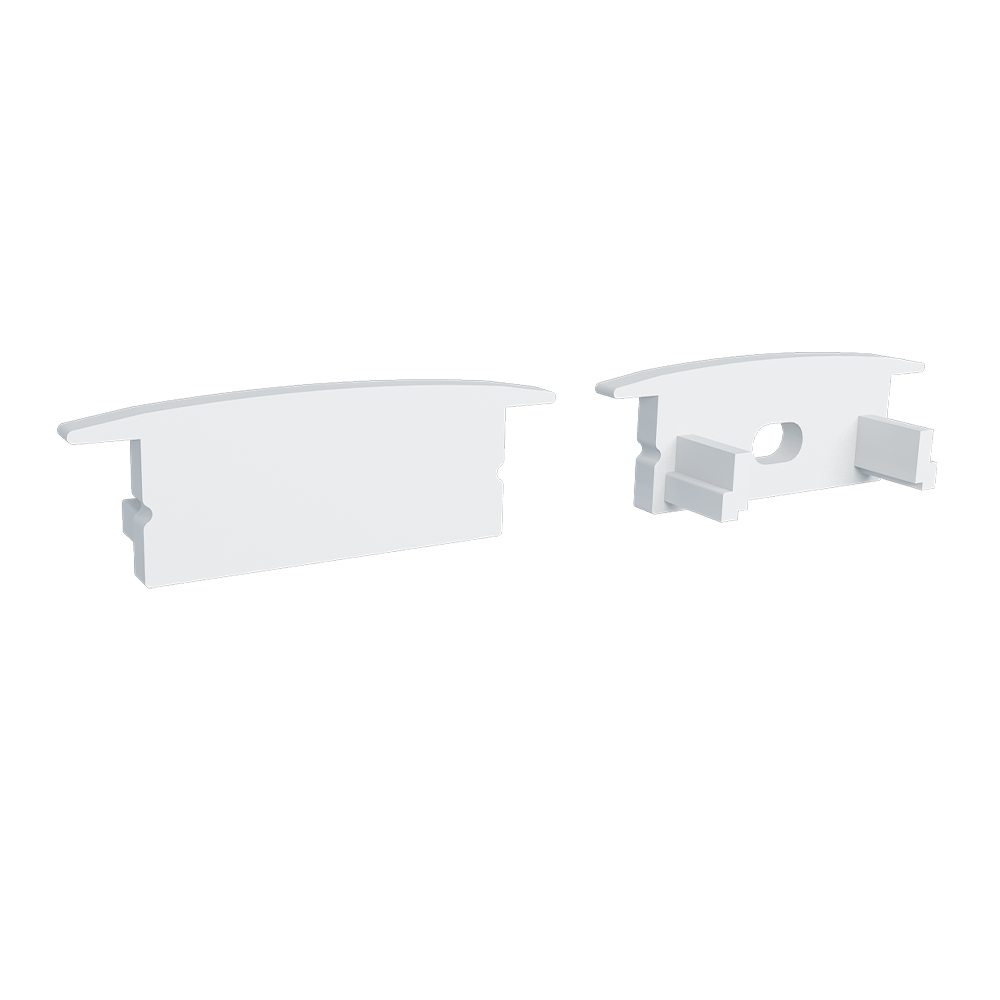 PAR DE TAPAS FINALES LL-2810 BLANCO PARA PERFIL
