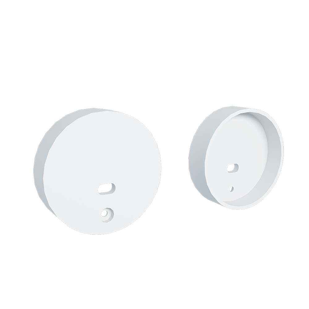 PAR DE TAPAS FINALES LL-3030P BLANCO PARA PERFIL