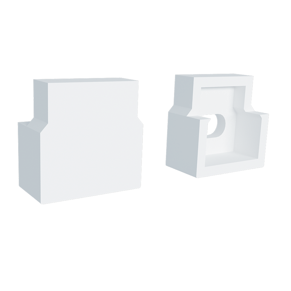 PAR DE TAPAS FINALES LL-1212LR BLANCO LEFT-RIGHT