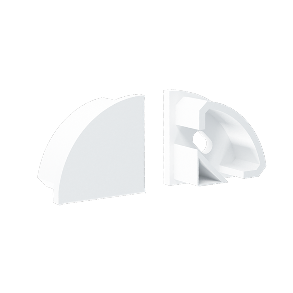 PAR DE TAPAS FINALES LL-1616 BLANCO PARA PERFIL